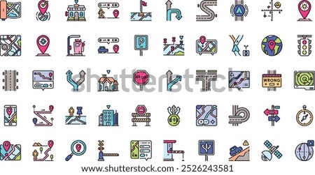 Navigation and maps icons High-Quality Vector Icons Collection with Editable Stroke. Ideal for Professional and Creative Projects.