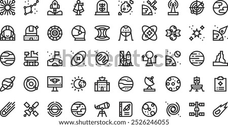 Astronomy icons . High-Quality Vector Icons Collection with Editable Stroke. Ideal for Professional and Creative Projects.