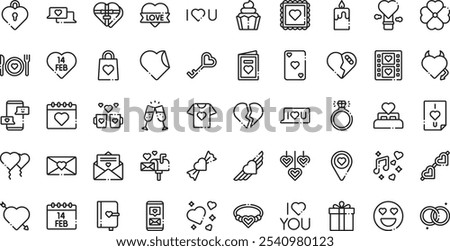 Valentines day icons High-Quality Vector Icons Collection with Editable Stroke. Ideal for Professional and Creative Projects.