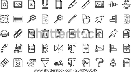 Text edition icons High-Quality Vector Icons Collection with Editable Stroke. Ideal for Professional and Creative Projects.