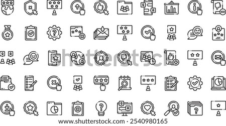 Survey icons High-Quality Vector Icons Collection with Editable Stroke. Ideal for Professional and Creative Projects.