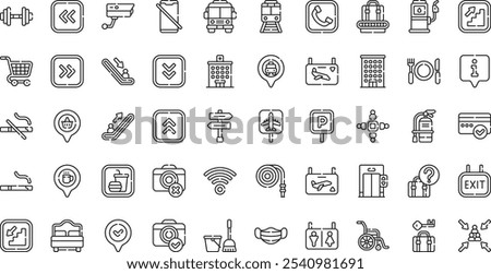 Wayfinding icons High-Quality Vector Icons Collection with Editable Stroke. Ideal for Professional and Creative Projects.