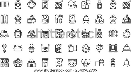 Nursery icons High-Quality Vector Icons Collection with Editable Stroke. Ideal for Professional and Creative Projects.