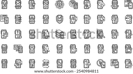 Mobile apps icons High-Quality Vector Icons Collection with Editable Stroke. Ideal for Professional and Creative Projects.