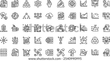 Data analytics icons High-Quality Vector Icons Collection with Editable Stroke. Ideal for Professional and Creative Projects.