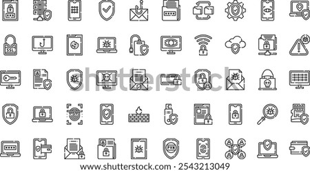 Data protection icons High-Quality Vector Icons Collection with Editable Stroke. Ideal for Professional and Creative Projects.