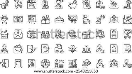 Dismissal icons High-Quality Vector Icons Collection with Editable Stroke. Ideal for Professional and Creative Projects.