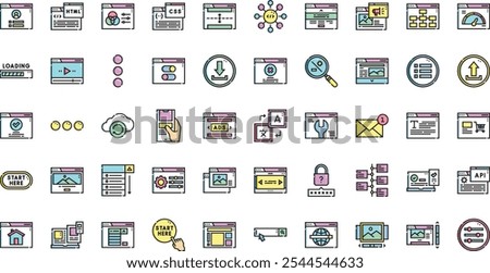 Website elements icons High-Quality Vector Icons Collection with Editable Stroke. Ideal for Professional and Creative Projects.