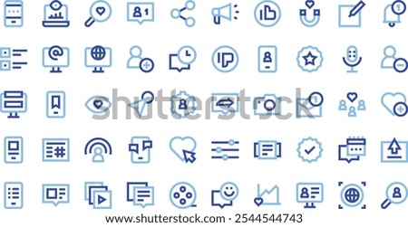 Social media icons High-Quality Vector Icons Collection with Editable Stroke. Ideal for Professional and Creative Projects.