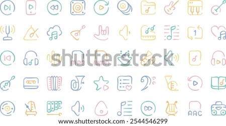 Music icons High-Quality Vector Icons Collection with Editable Stroke. Ideal for Professional and Creative Projects.