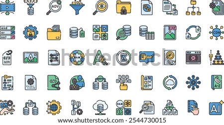 Digital asset management icons High-Quality Vector Icons Collection with Editable Stroke. Ideal for Professional and Creative Projects.