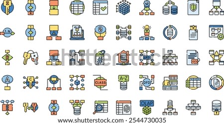 Data modeling icons High-Quality Vector Icons Collection with Editable Stroke. Ideal for Professional and Creative Projects.