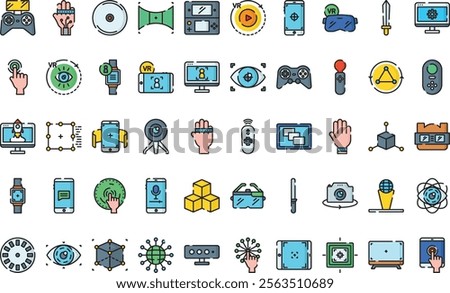 Virtual reality icons High-Quality Vector Icons Collection with Editable Stroke. Ideal for Professional and Creative Projects.