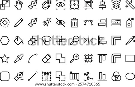 Vector editing icons High-Quality Vector Icons Collection with Editable Stroke. Ideal for Professional and Creative Projects