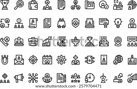 Head hunting icons High-Quality Vector Icons Collection with Editable Stroke. Ideal for Professional and Creative Projects