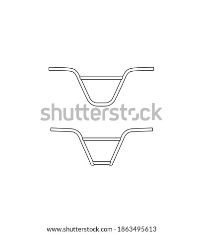 BMX handlebars vector illustration isolated object on white background