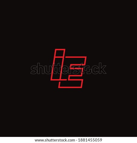 IE letters line art outline geometric logo icon sign  design concept. Vector illustration isolated on background