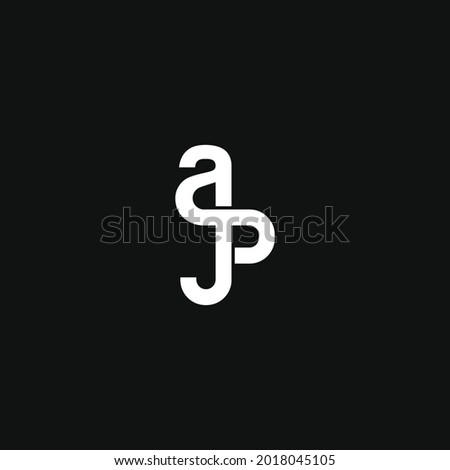 Letters AJP P J A simple minimal logo icon sign design. Vector illustration