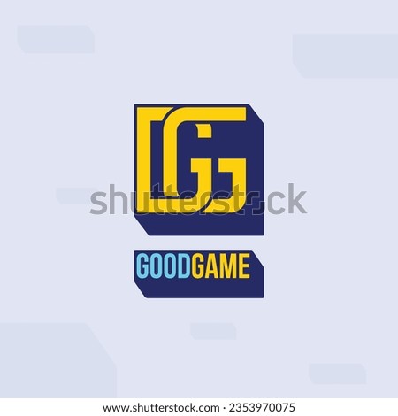 Letter GG, or DG abstract interlocking lines stylish logo design concept