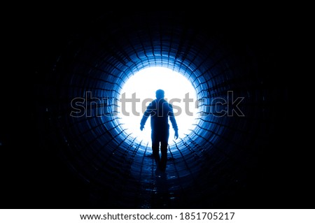 Similar – Image, Stock Photo Tunnel wall Tunnel vision