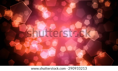 Bokeh Background with pentagon shapes and abstract particles. 8K Ultra HD Resolution at 300dpi