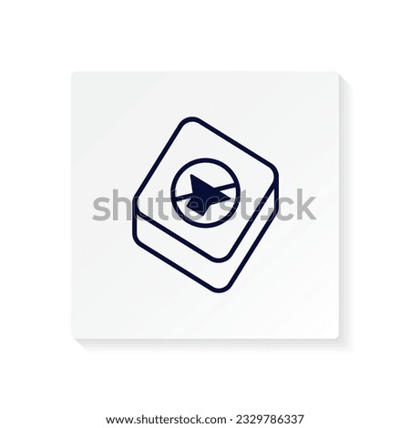 Mute music keyboard button icon vector