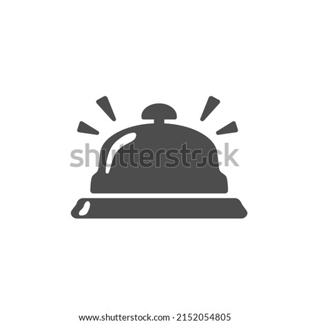 Reception bell filled icon. Vector image