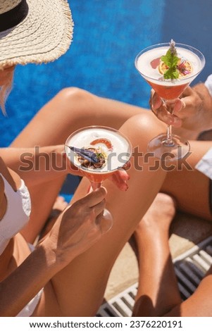 Similar – Image, Stock Photo Anonymous woman sunbathing on rocky beach