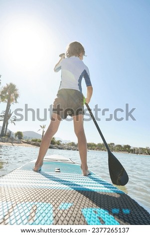 Similar – Image, Stock Photo Anonymous boy in swimming pool