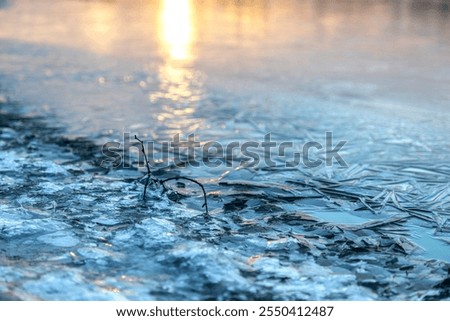 Similar – Image, Stock Photo frozen lake in the dunes