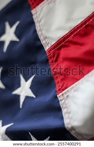 Similar – Image, Stock Photo Embroidered stars of American flag blue canton