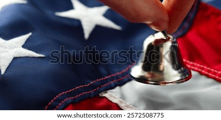 Similar – Image, Stock Photo Embroidered stars of American flag blue canton