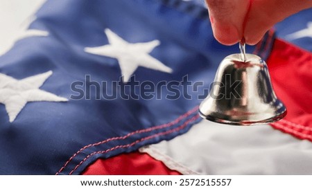 Similar – Image, Stock Photo Embroidered stars of American flag blue canton