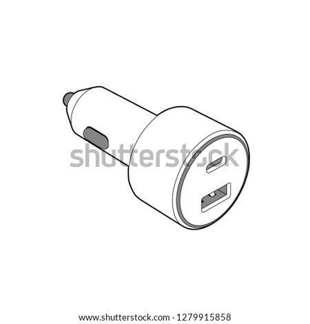 Professional Car Phone Charger Vector isolated on clear background.

Perfect for a simple/sleek look in any Graphic design, instructions, logos, promotional material, web and more!