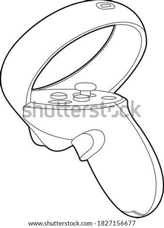 Professional VR Controller Vector / Line Drawing. Icon, Logo, Design, Element