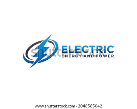 Circular Flash Thunder Energy Electric simple yet clean professional logo on White Background. for Electrical, construction and security company.