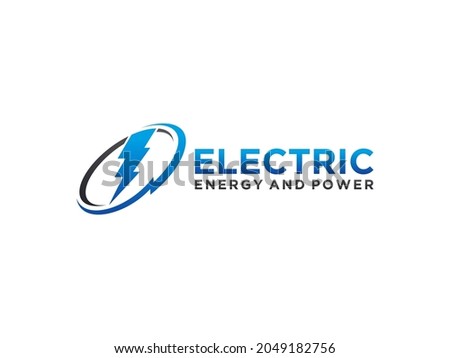 Circular Flash Thunder Energy Electric simple yet clean professional logo on White Background. for Electrical, construction and security company.