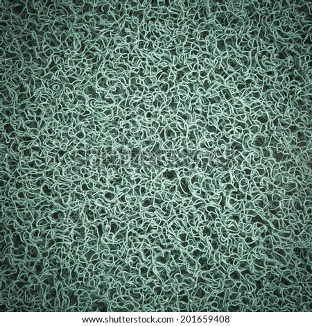 Background of pallid green carpet or foot scraper or door mat texture