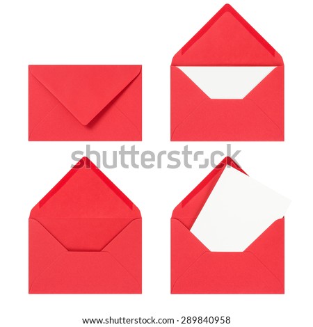 Red Envelope On A White Background Stock Photo 289840958 : Shutterstock