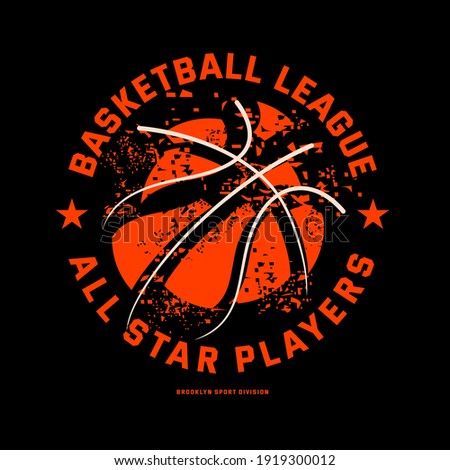  basketball league,all star players. vector graphic design with illustration of basketball player.

