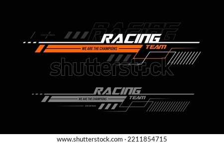 racing team for t-shirt design and other uses.