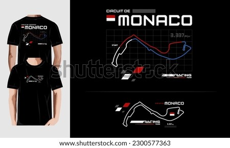 monaco circuit. Vector illustration of an race track