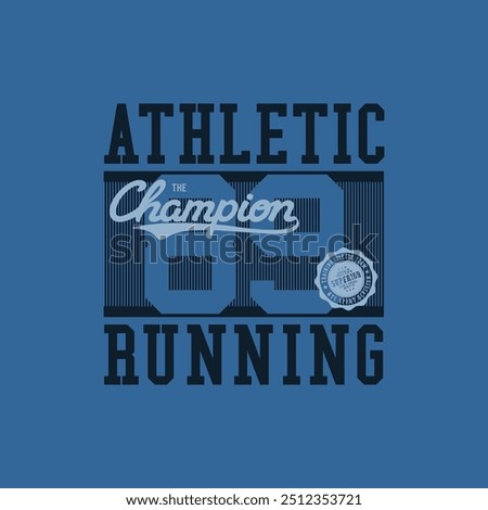 athletic text,t-shirts print design vector illustration.