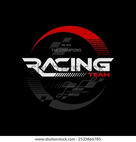 racing speed trendy fashionable vector t-shirt and apparel design, typography, print, poster,logo.