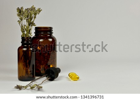 Similar – Image, Stock Photo Thyme near glass of olive oil