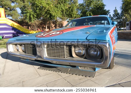 OLD AMERICAN CARS IN EXPOSITION, EL CAJON USA - SEPTEMBER 10th, 2014: Exposition of old cars from the 50\'s and 60\'s.