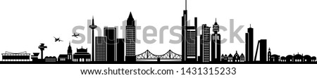 Similar – Image, Stock Photo Skyline of Frankfurt.