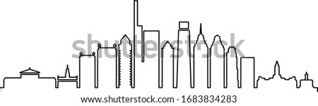 Philadelphia Skyline Outline | Free download on ClipArtMag