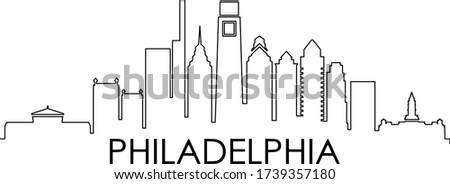 Philadelphia Skyline Outline | Free download on ClipArtMag