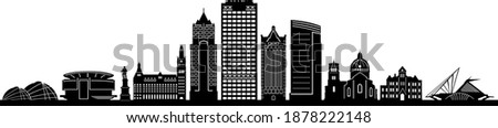 MILWAUKEE City Wisconsin SKYLINE vector